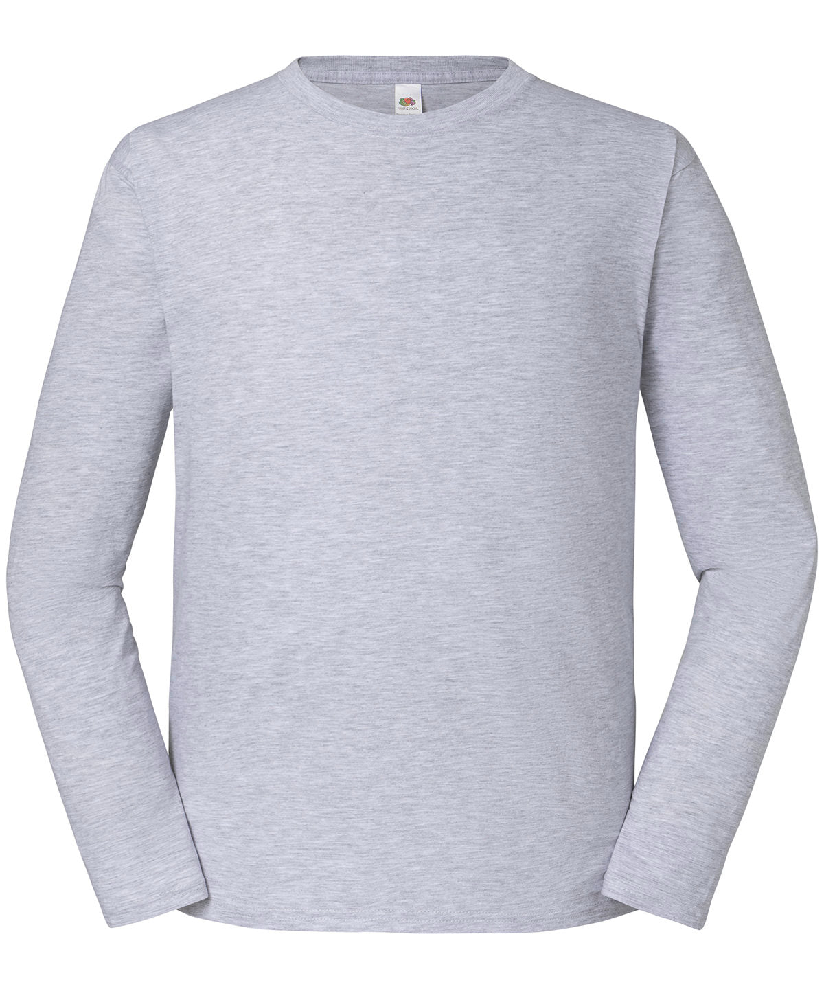 Tryck din logga på T-shirts från Fruit of the Loom - Anpassa Iconic 195 Premium Långärmad T-shirt – Unisex i färgen Ljunggrå för företag, föreningar och privatpersoner