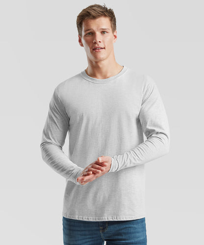 Tryck din logga på T-shirts från Fruit of the Loom - Anpassa Iconic 195 Premium Långärmad T-shirt – Unisex i färgen för företag, föreningar och privatpersoner