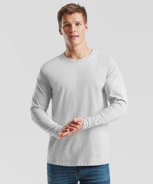 Tryck din logga på T-shirts från Fruit of the Loom - Anpassa Iconic 195 Premium Långärmad T-shirt – Unisex i färgen för företag, föreningar och privatpersoner
