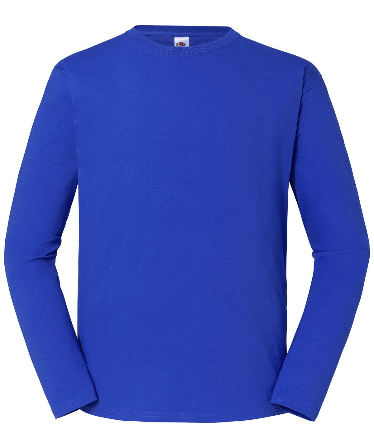 Tryck din logga på T-shirts från Fruit of the Loom - Anpassa Iconic 195 Premium Långärmad T-shirt – Unisex i färgen Royal för företag, föreningar och privatpersoner