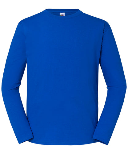 Tryck din logga på T-shirts från Fruit of the Loom - Anpassa Iconic 195 Premium Långärmad T-shirt – Unisex i färgen Royal för företag, föreningar och privatpersoner