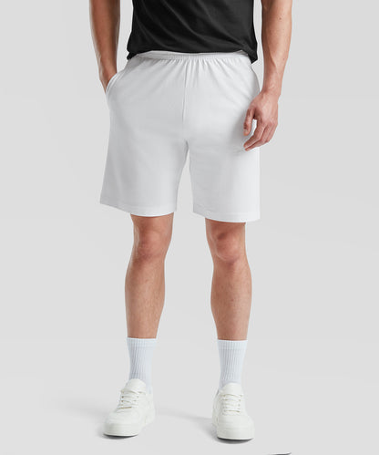 Tryck din logga på Shorts från Fruit of the Loom - Anpassa Iconic 195 Jersey shorts i färgen för företag, föreningar och privatpersoner