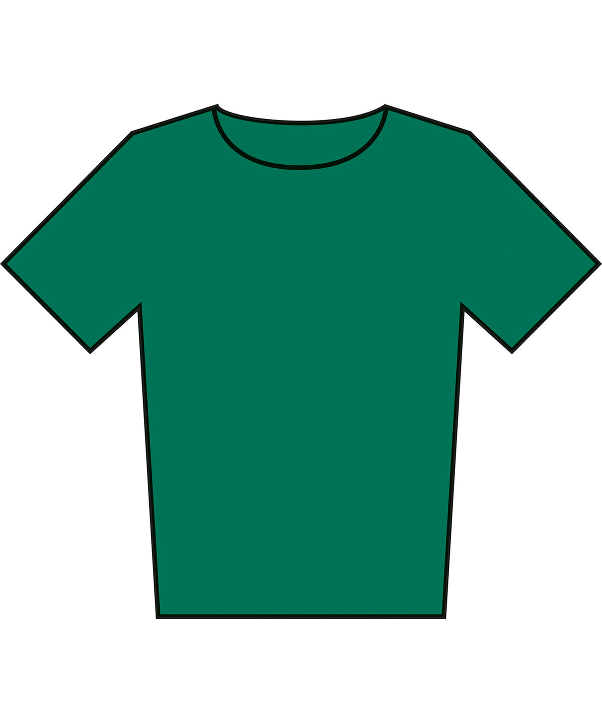 Tryck din logga på T-shirts från Fruit of the Loom - Anpassa Kids Iconic 195 T-shirt – Barn i färgen Mellan grön för företag, föreningar och privatpersoner