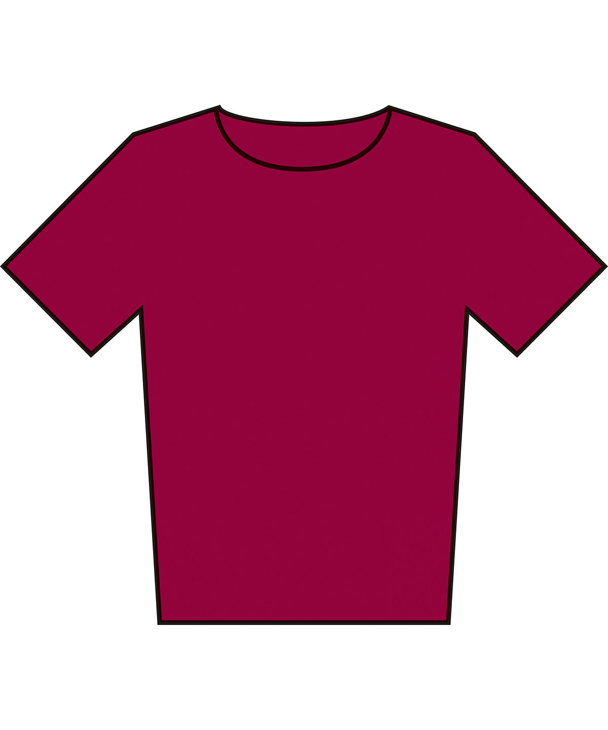 Tryck din logga på T-shirts från Fruit of the Loom - Anpassa Kids Iconic 195 T-shirt – Barn i färgen Burgundy för företag, föreningar och privatpersoner