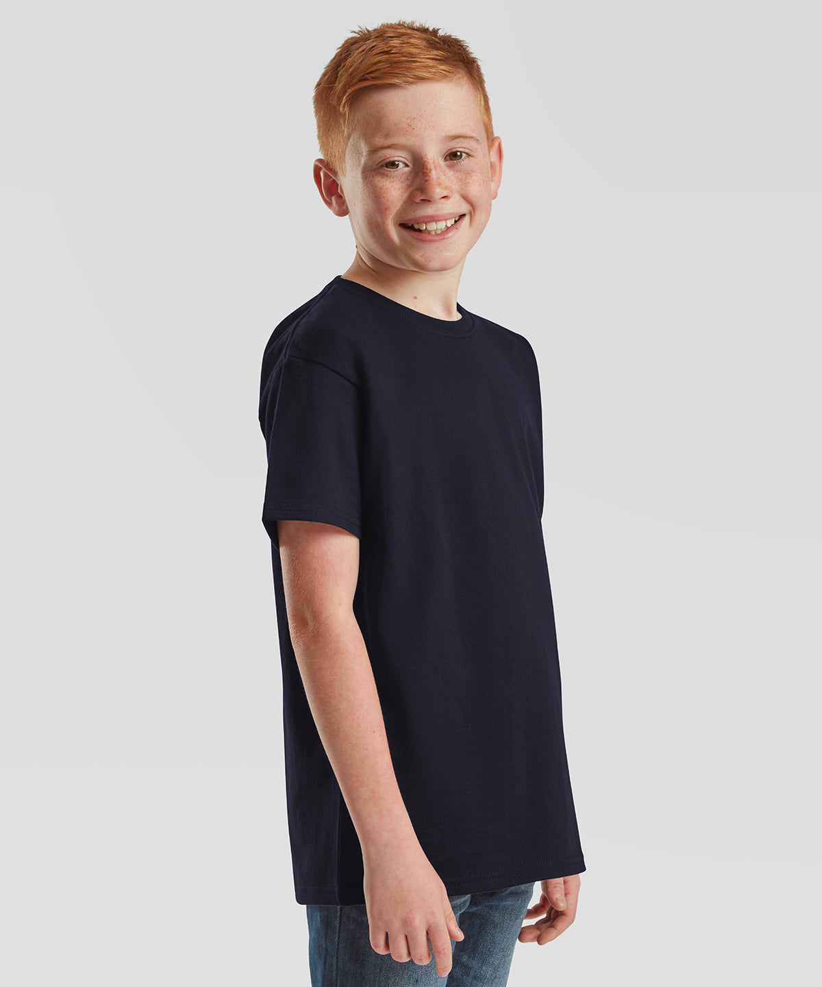 Tryck din logga på T-shirts från Fruit of the Loom - Anpassa Kids Iconic 195 T-shirt – Barn i färgen för företag, föreningar och privatpersoner