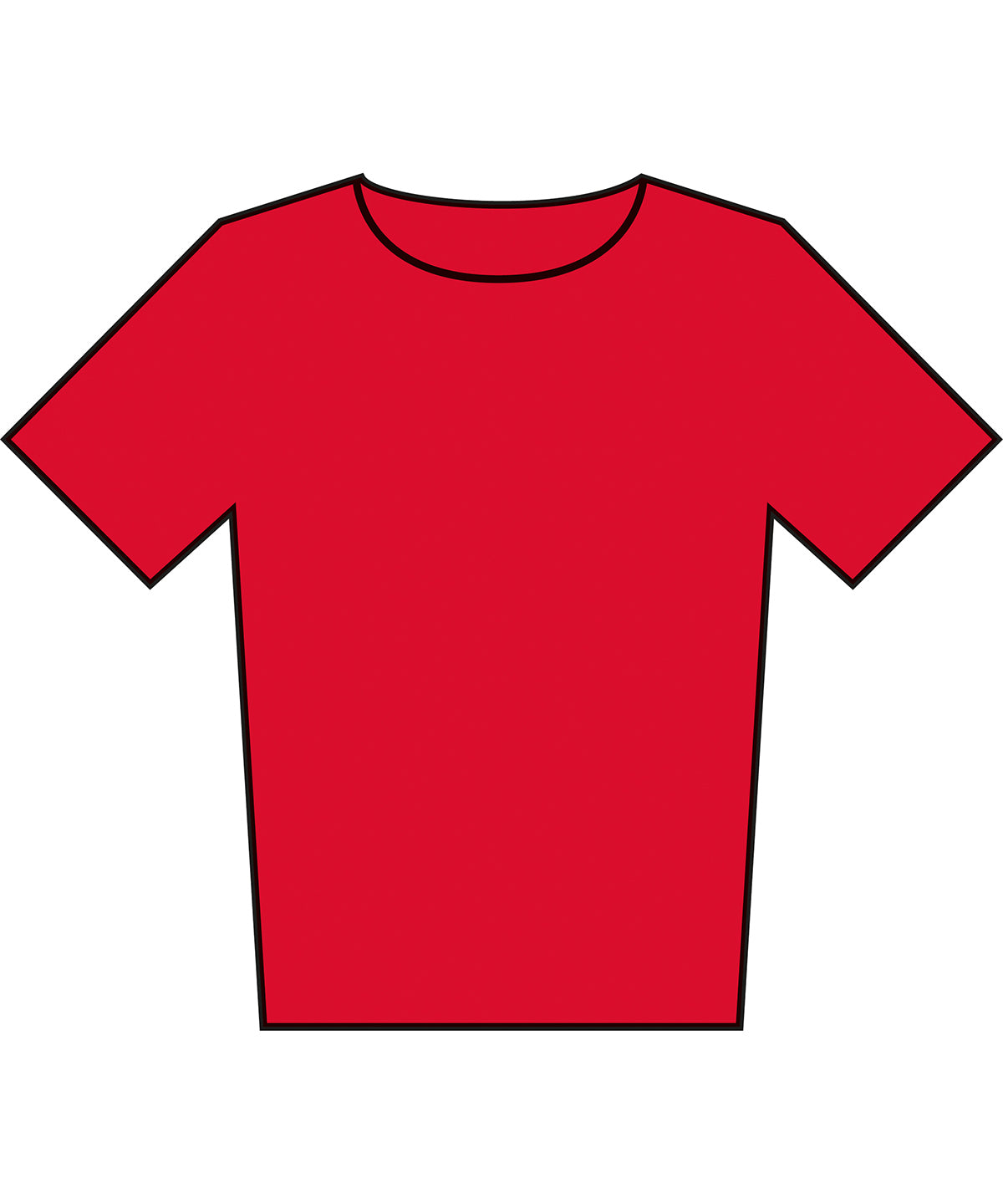 Tryck din logga på T-shirts från Fruit of the Loom - Anpassa Kids Iconic 195 T-shirt – Barn i färgen Mellan röd för företag, föreningar och privatpersoner