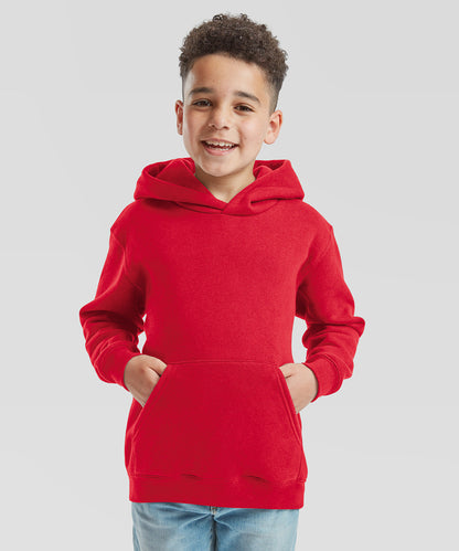 Tryck din logga på Hoodies från Fruit of the Loom - Anpassa Fruit Of The Loom - Premium Hoodie För Barn i färgen för företag, föreningar och privatpersoner