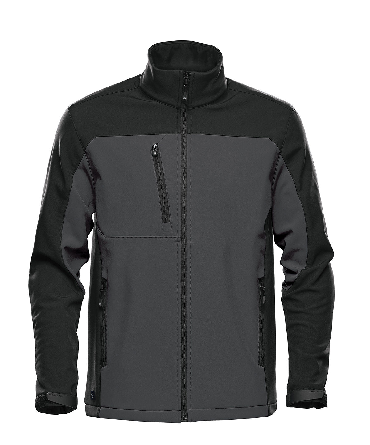 Tryck din logga på Softshelljackor från Stormtech - Anpassa Cascades softshell i färgen Mörkgrå för företag, föreningar och privatpersoner