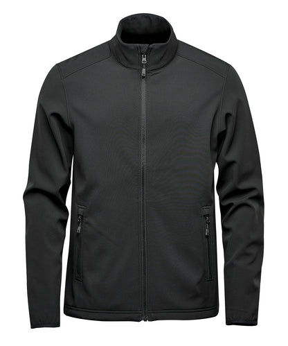Tryck din logga på Softshelljackor från Stormtech - Anpassa Narvik softshell i färgen Svart för företag, föreningar och privatpersoner