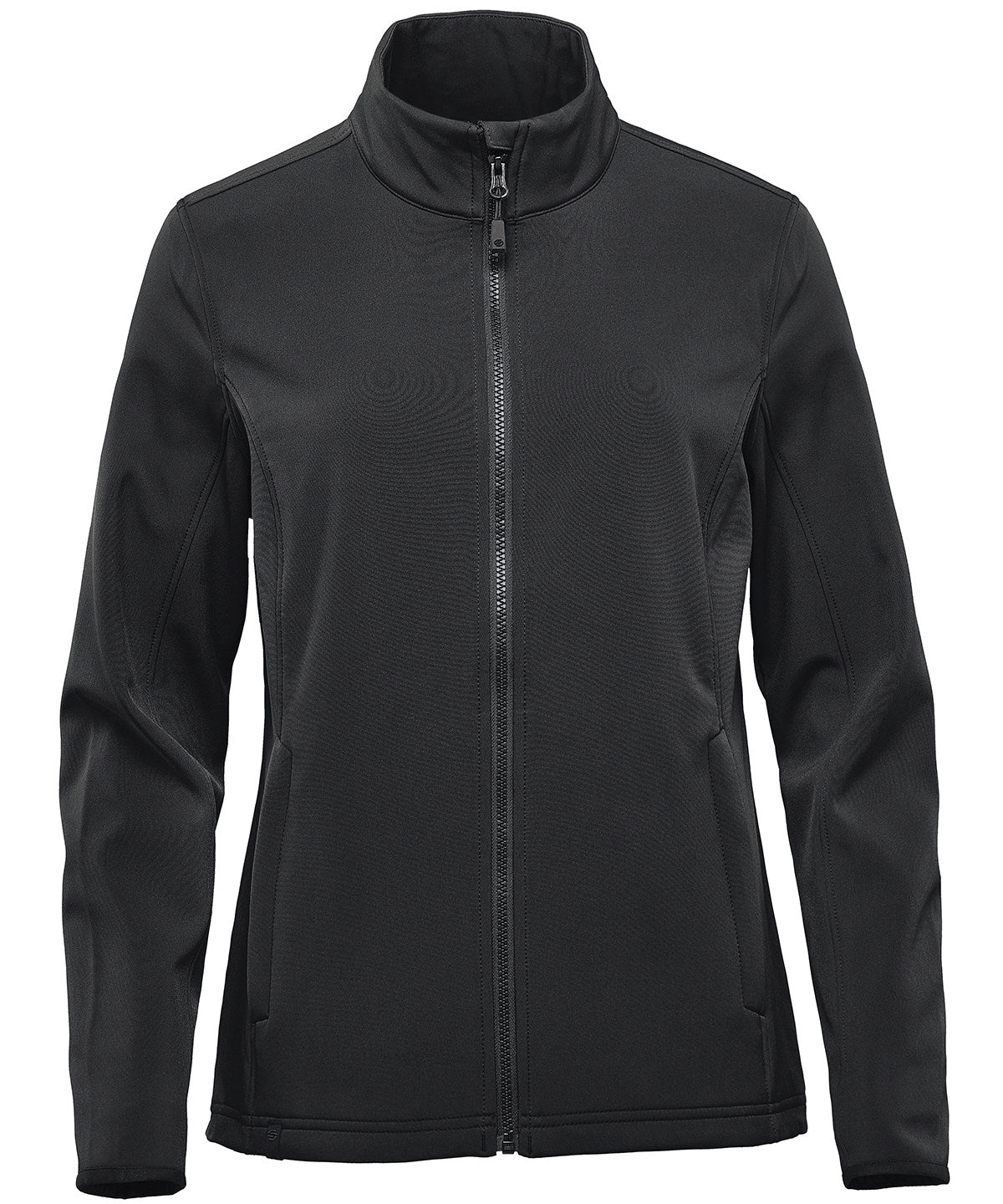Tryck din logga på Softshelljackor från Stormtech - Anpassa Dam Narvik softshell i färgen Svart för företag, föreningar och privatpersoner