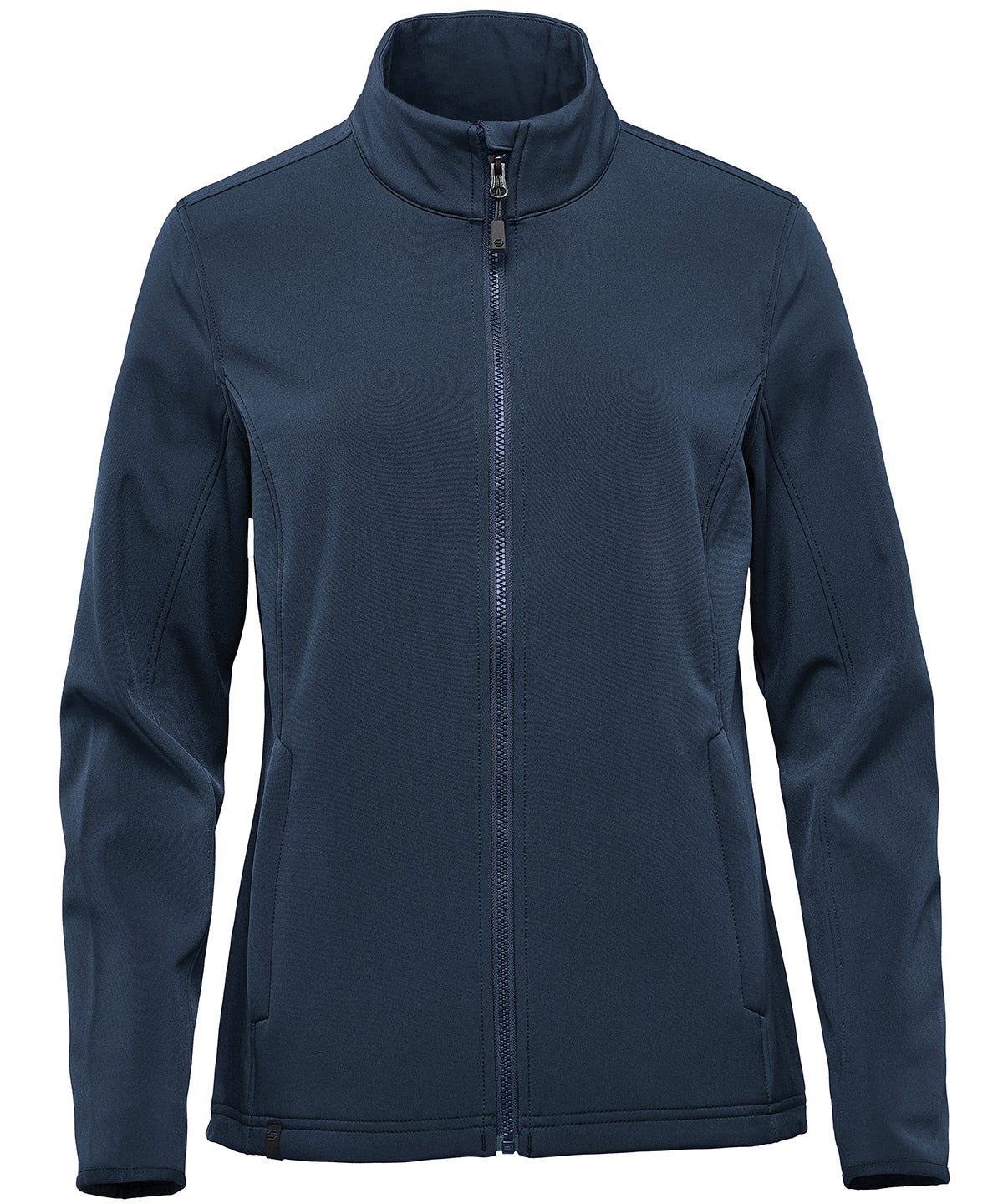 Tryck din logga på Softshelljackor från Stormtech - Anpassa Dam Narvik softshell i färgen Marinblå för företag, föreningar och privatpersoner