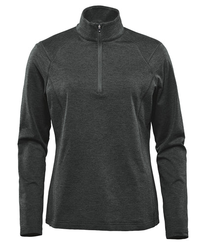 Tryck din logga på Fleece från Stormtech - Anpassa Dam Treeline -zip fleece i färgen Svart för företag, föreningar och privatpersoner
