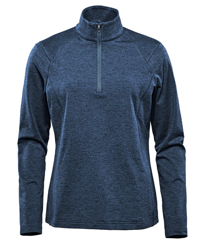 Tryck din logga på Fleece från Stormtech - Anpassa Dam Treeline -zip fleece i färgen Marinblå för företag, föreningar och privatpersoner