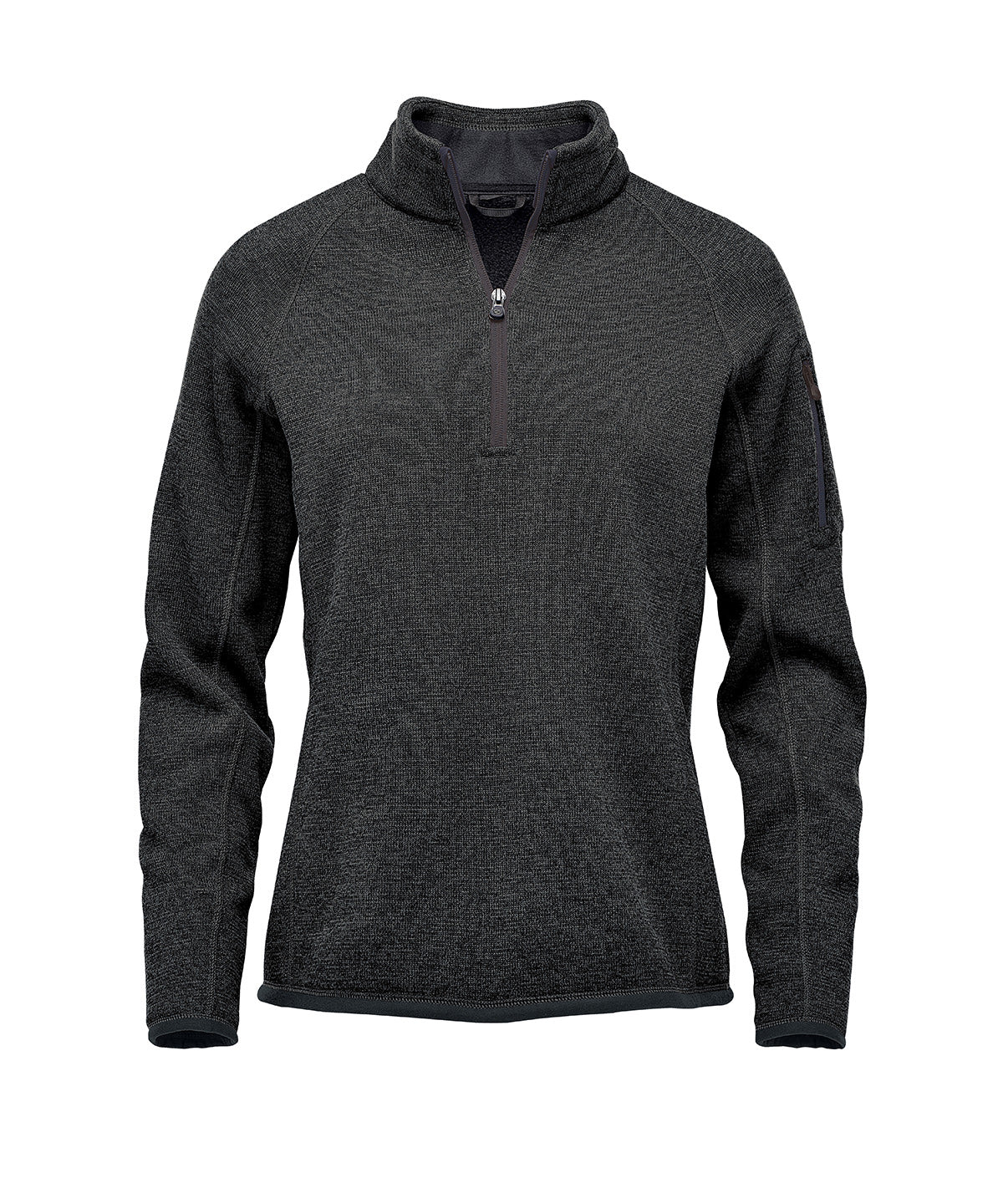 Tryck din logga på Fleece från Stormtech - Anpassa Dam Avalante -zip fleece i färgen Svart för företag, föreningar och privatpersoner