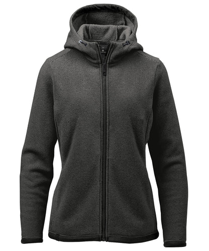 Tryck din logga på Hoodies från Stormtech - Anpassa Dam Medusa fleece hoodie i färgen Svart för företag, föreningar och privatpersoner