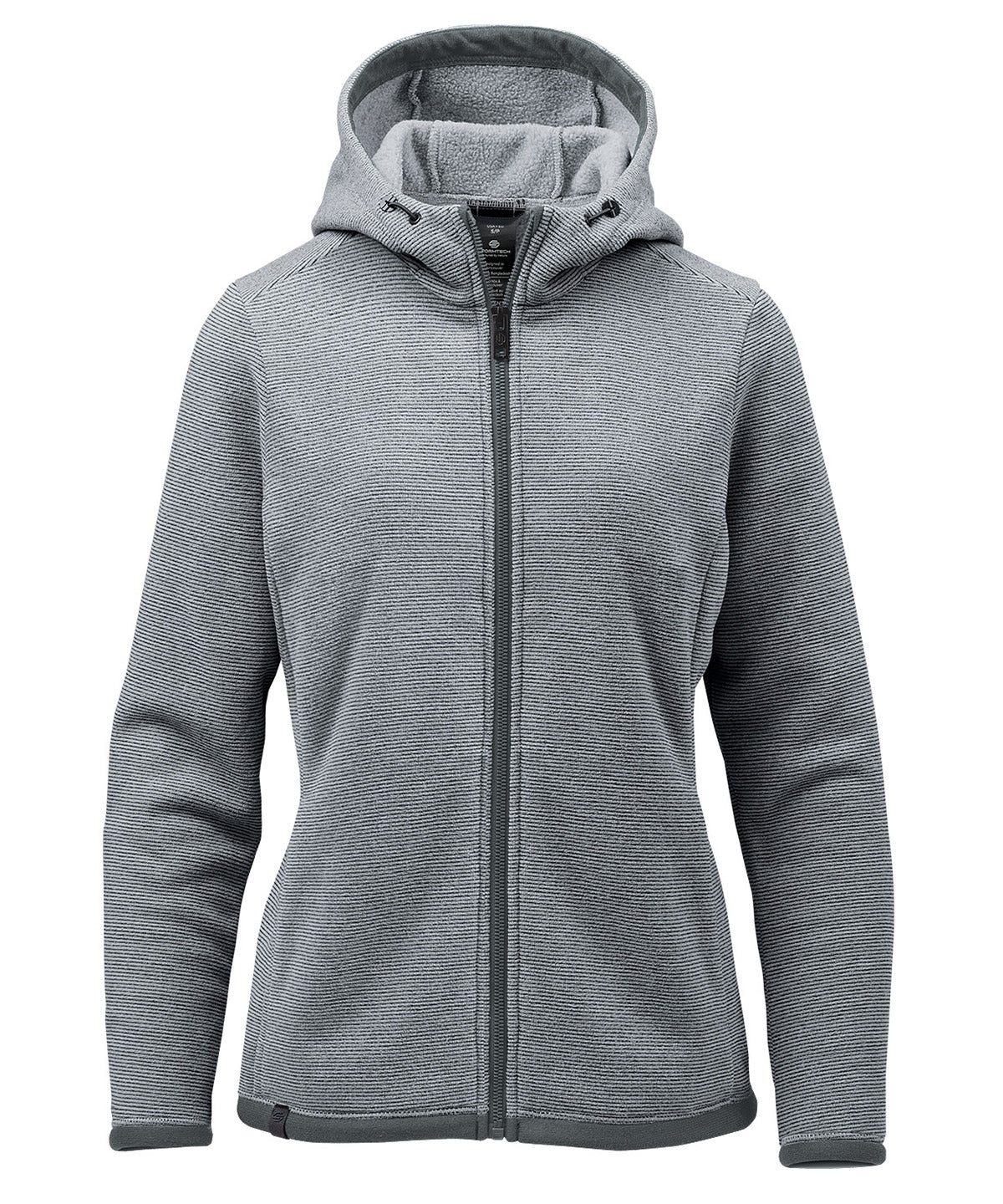 Tryck din logga på Hoodies från Stormtech - Anpassa Dam Medusa fleece hoodie i färgen Mellangrå för företag, föreningar och privatpersoner
