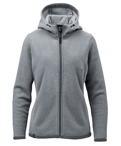 Tryck din logga på Hoodies från Stormtech - Anpassa Dam Medusa fleece hoodie i färgen Mellangrå för företag, föreningar och privatpersoner