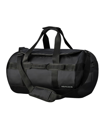 Tryck din logga på Väskor från Stormtech - Anpassa Nautilus vattentät 35 liters duffel i färgen Svart One Size för företag, föreningar och privatpersoner