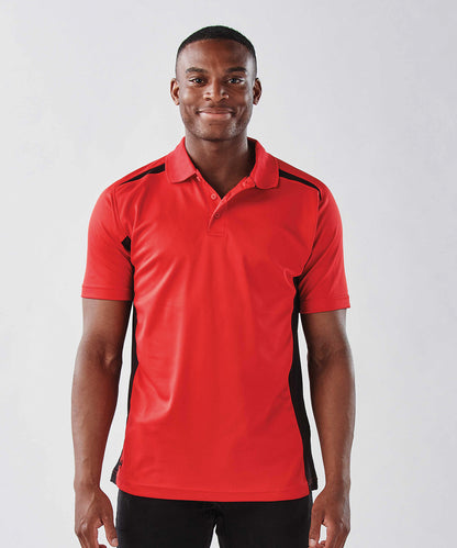 Tryck din logga på Piké från Stormtech - Anpassa Stormtech H2X-DRY Performance Polo – Two-Tone i färgen för företag, föreningar och privatpersoner