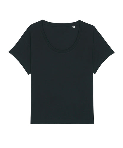 Tryck din logga på T-shirts från Stanley/Stella - Anpassa Stella Chiller T-shirt – Dam i färgen Svart för företag, föreningar och privatpersoner