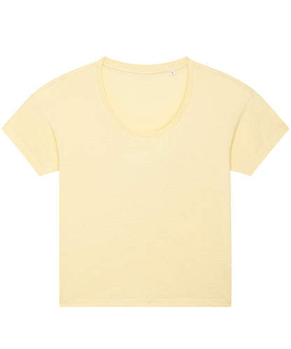 Tryck din logga på T-shirts från Stanley/Stella - Anpassa Stella Chiller T-shirt – Dam i färgen Ljusgul för företag, föreningar och privatpersoner