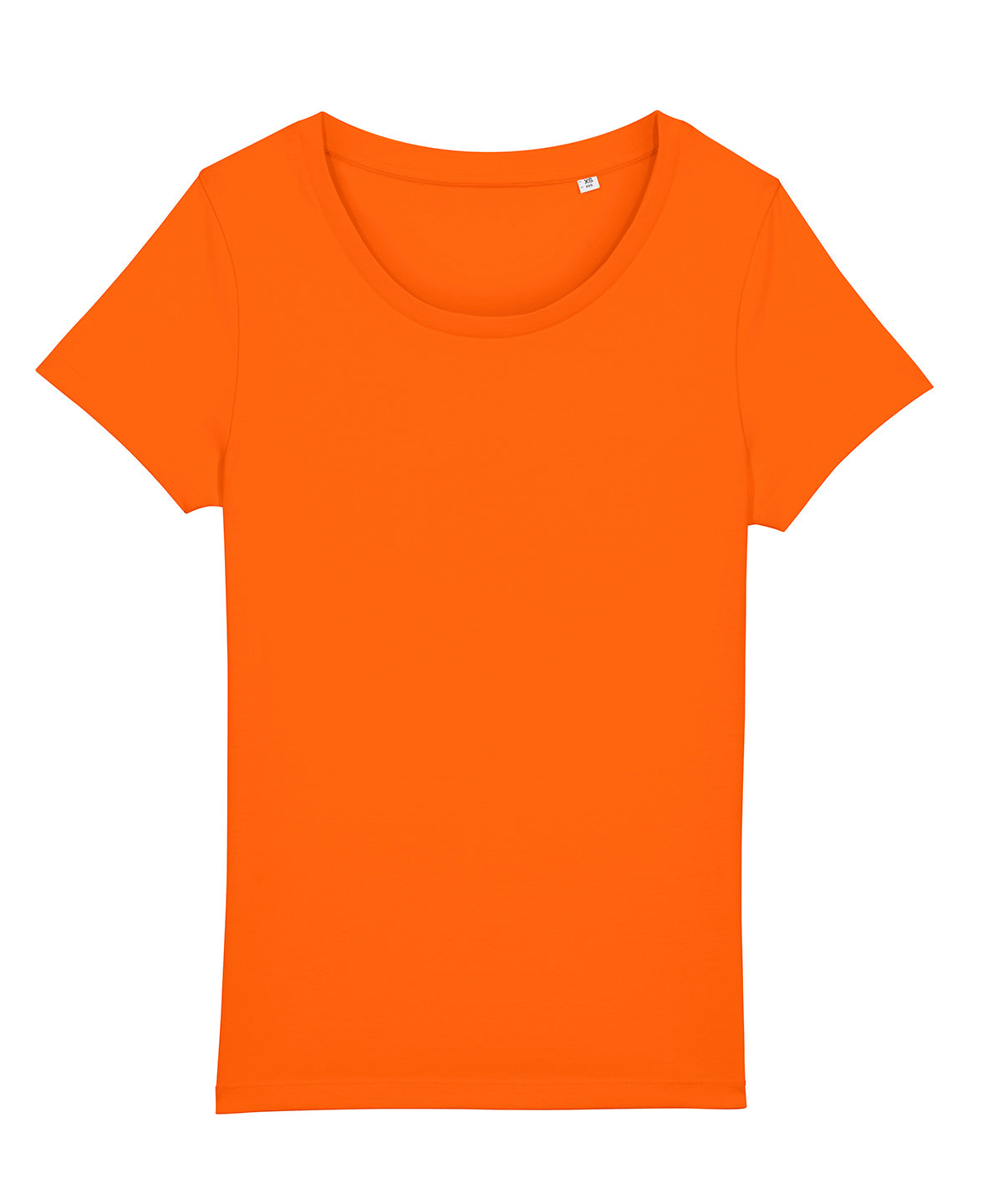 Tryck din logga på T-shirts från Stanley/Stella - Anpassa Stella Jazzer – The Essential T-shirt, Dam i färgen Mellan Orange för företag, föreningar och privatpersoner
