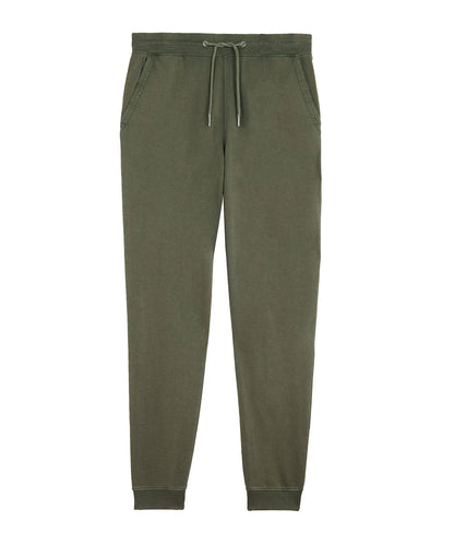 Tryck din logga på Mjukisbyxor från Stanley/Stella - Anpassa Mover Vintage, Joggingbyxor i unisexmodell med textilfärgning i färgen Khaki för företag, föreningar och privatpersoner