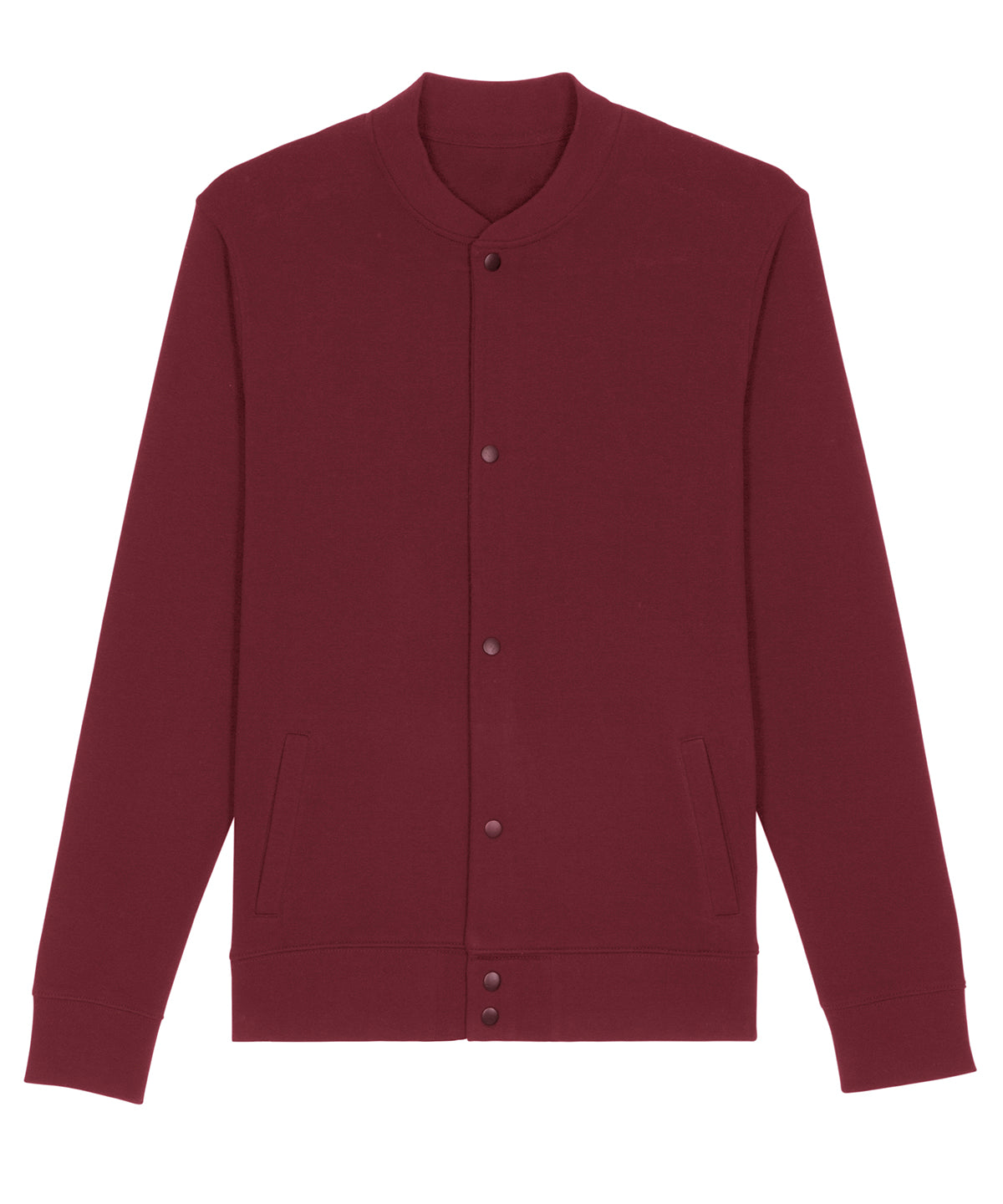 Tryck din logga på Sweatshirts från Stanley/Stella - Anpassa Stanley Stella - Unisex Bounder Bomber Sweatsthirt i färgen Burgundy för företag, föreningar och privatpersoner