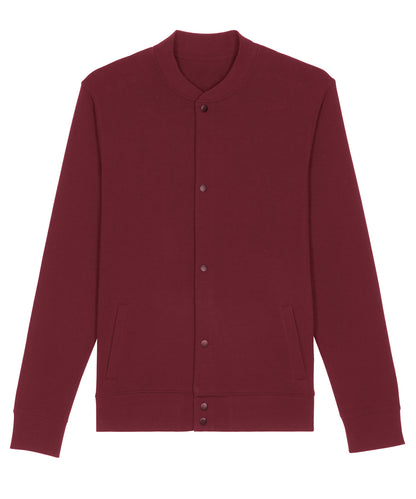 Tryck din logga på Sweatshirts från Stanley/Stella - Anpassa Stanley Stella - Unisex Bounder Bomber Sweatsthirt i färgen Burgundy för företag, föreningar och privatpersoner
