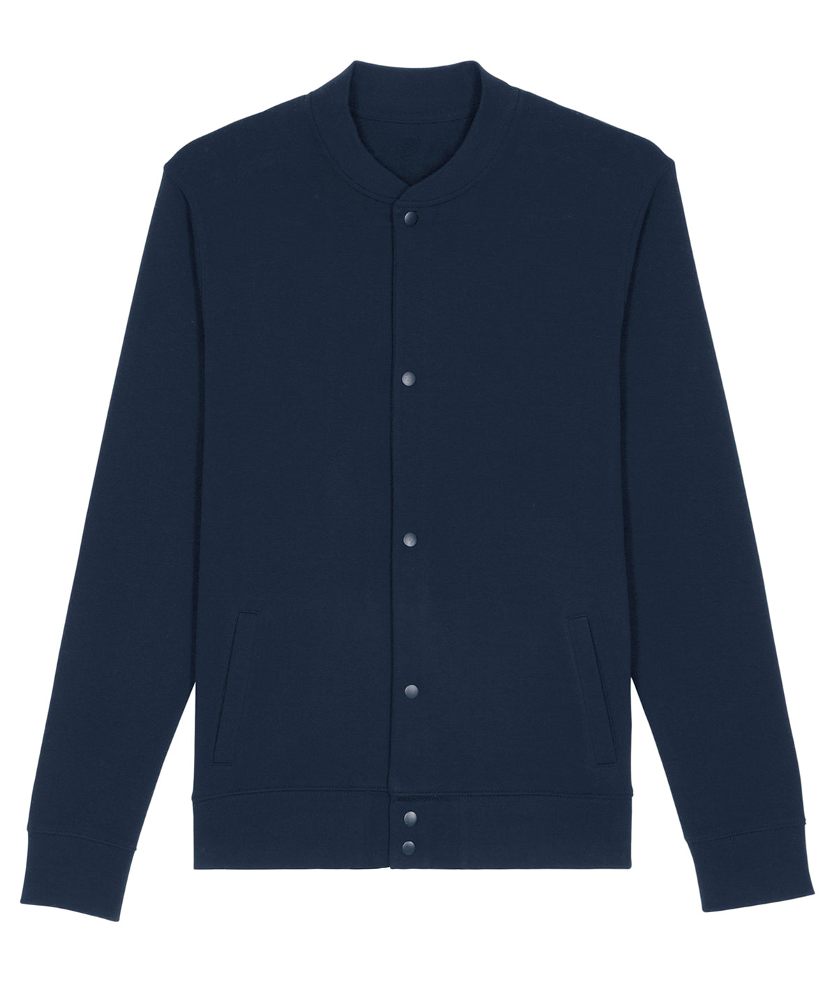 Tryck din logga på Sweatshirts från Stanley/Stella - Anpassa Stanley Stella - Unisex Bounder Bomber Sweatsthirt i färgen Marinblå för företag, föreningar och privatpersoner