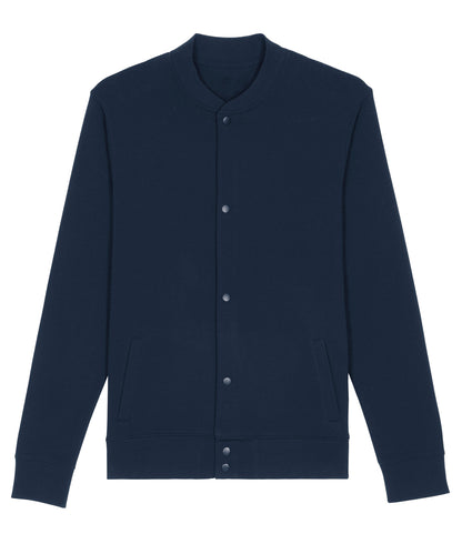 Tryck din logga på Sweatshirts från Stanley/Stella - Anpassa Stanley Stella - Unisex Bounder Bomber Sweatsthirt i färgen Marinblå för företag, föreningar och privatpersoner