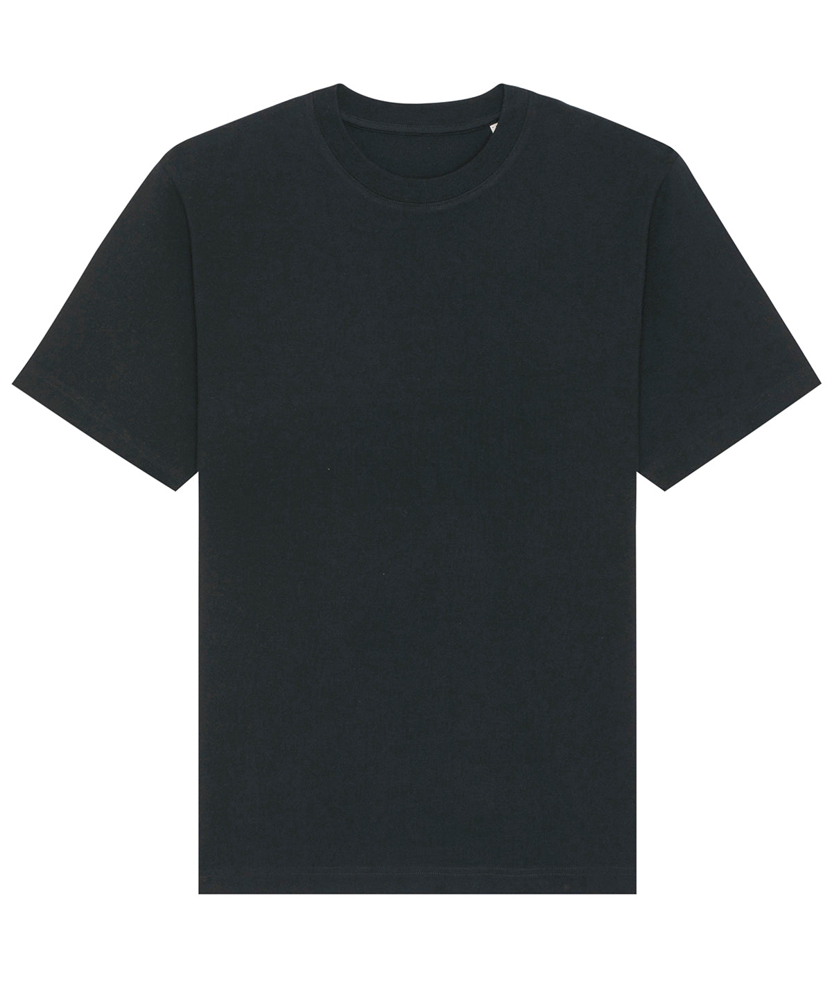 Tryck din logga på T-shirts från Stanley/Stella - Anpassa Freestyler Avslappnad Tung T-shirt – Unisex i färgen Svart för företag, föreningar och privatpersoner