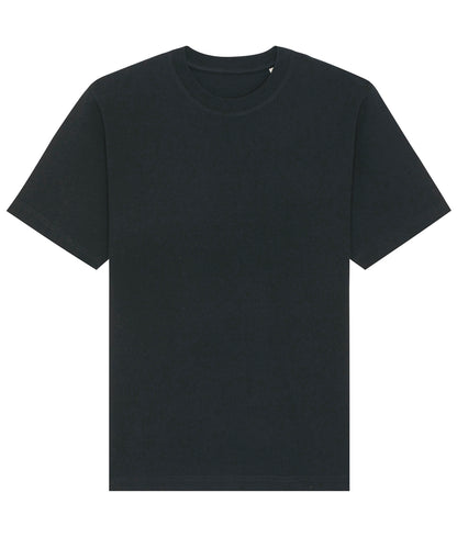 Tryck din logga på T-shirts från Stanley/Stella - Anpassa Freestyler Avslappnad Tung T-shirt – Unisex i färgen Svart för företag, föreningar och privatpersoner