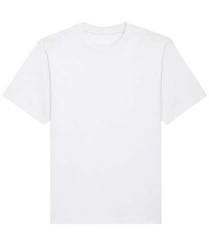 Tryck din logga på T-shirts från Stanley/Stella - Anpassa Freestyler Avslappnad Tung T-shirt – Unisex i färgen Vit för företag, föreningar och privatpersoner
