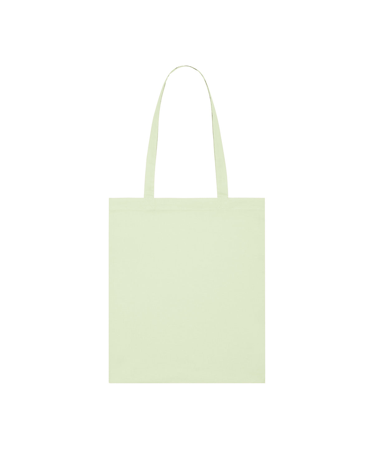 Tryck din logga på Väskor från Stanley/Stella - Anpassa Lightweight Cotton Tote i färgen Ljusgrön One Size för företag, föreningar och privatpersoner