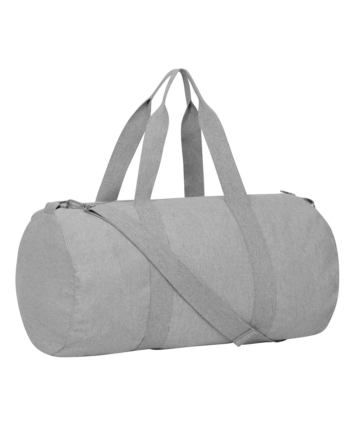 Tryck din logga på Väskor från Stanley/Stella - Anpassa Dufflebag med kanvastyg i färgen Ljunggrå One Size för företag, föreningar och privatpersoner