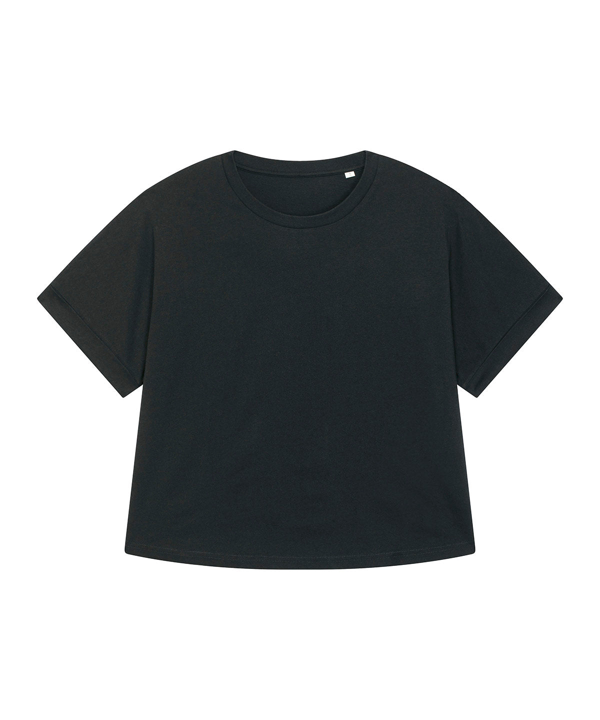 Tryck din logga på T-shirts från Stanley/Stella - Anpassa Stella Collider Överdimensionerad T-shirt – Dam i färgen Svart för företag, föreningar och privatpersoner