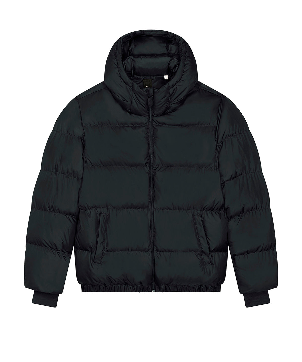 Tryck din logga på Jackor från Stanley/Stella - Anpassa Unisex Pufferjacka i oversize-modell i färgen Svart för företag, föreningar och privatpersoner