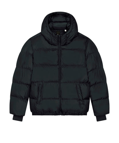 Tryck din logga på Jackor från Stanley/Stella - Anpassa Unisex Pufferjacka i oversize-modell i färgen Svart för företag, föreningar och privatpersoner