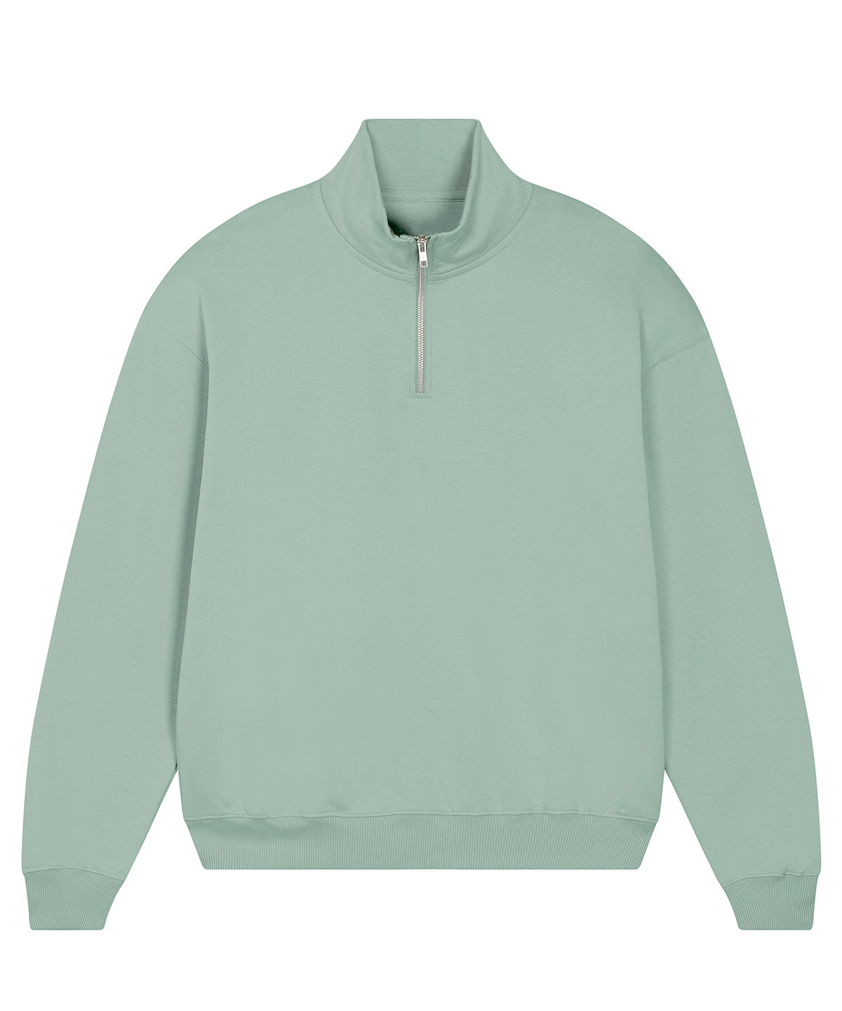 Tryck din logga på Sweatshirts från Stanley/Stella - Anpassa Stanley Stella - Unisex Miller Dry Tröja med 1/4 dragkedja i färgen Ljusgrön för företag, föreningar och privatpersoner