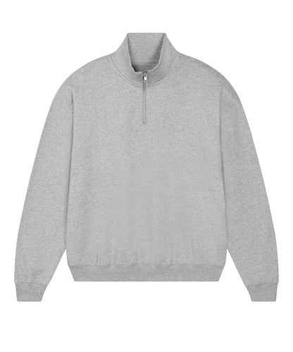 Tryck din logga på Sweatshirts från Stanley/Stella - Anpassa Stanley Stella - Unisex Miller Dry Tröja med 1/4 dragkedja i färgen Mellangrå för företag, föreningar och privatpersoner