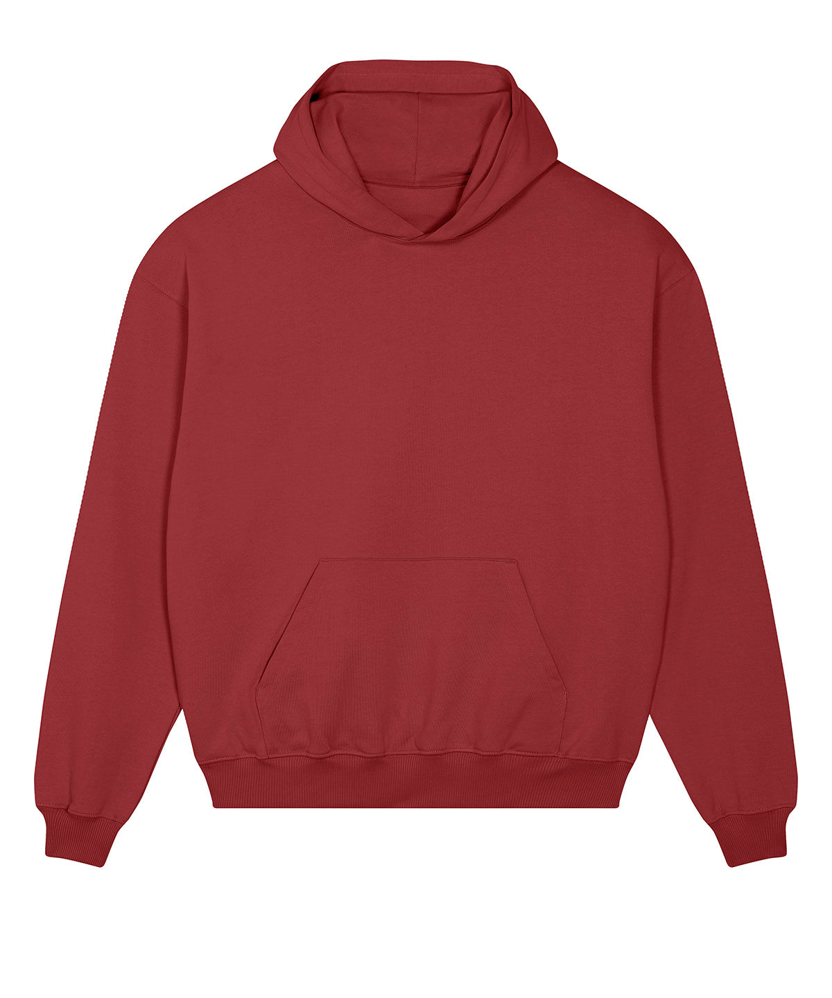 Tryck din logga på Hoodies från Stanley/Stella - Anpassa Stanley Stella - Unisex Cooper Dry Hoodie Sweatshirt i färgen Mörkröd för företag, föreningar och privatpersoner