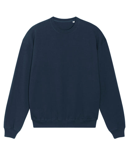 Tryck din logga på Sweatshirts från Stanley/Stella - Anpassa Stanley Stella - Unisex Ledger Dry Sweatshirt i färgen Marinblå för företag, föreningar och privatpersoner