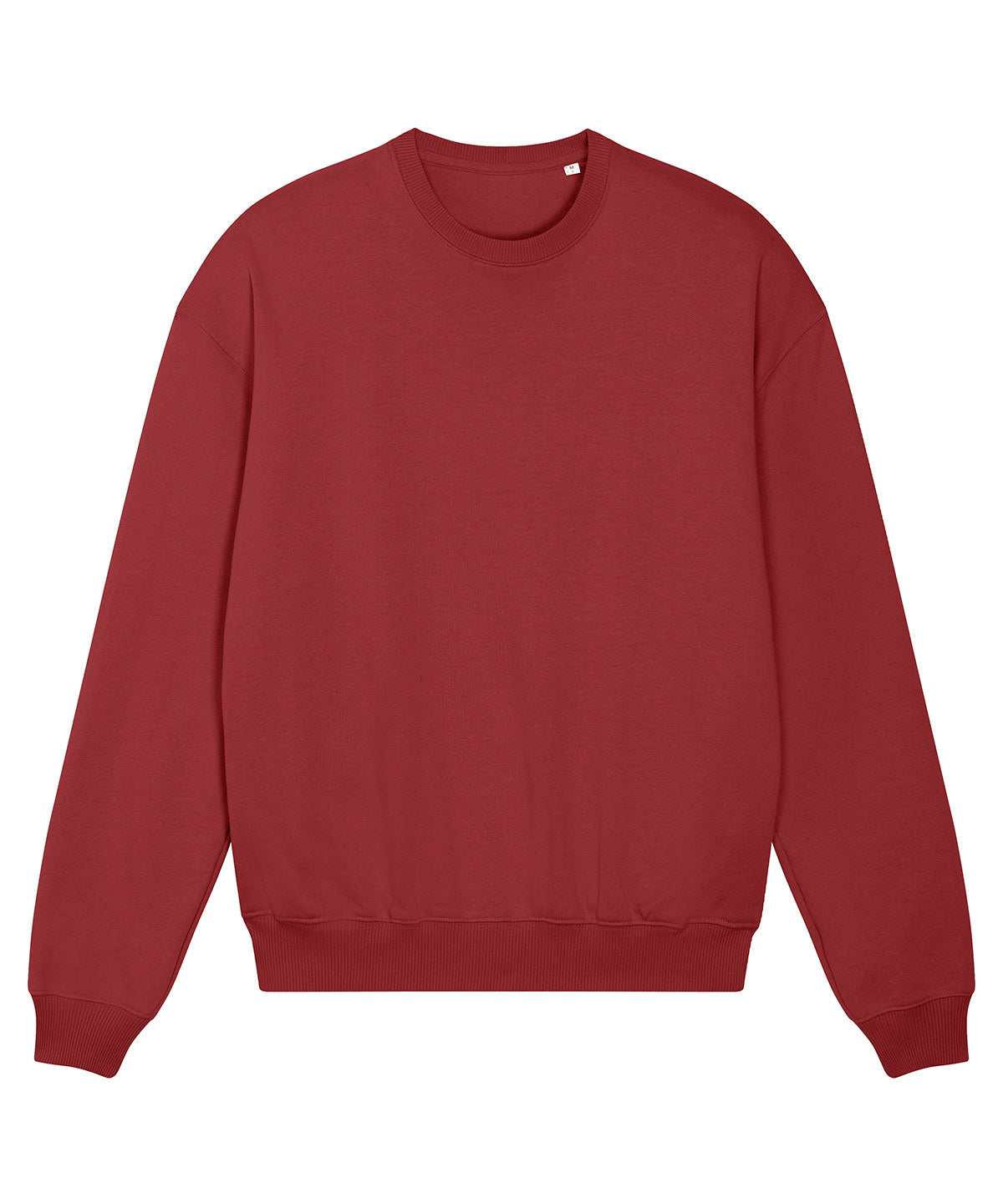 Tryck din logga på Sweatshirts från Stanley/Stella - Anpassa Stanley Stella - Unisex Ledger Dry Sweatshirt i färgen Mörkröd för företag, föreningar och privatpersoner