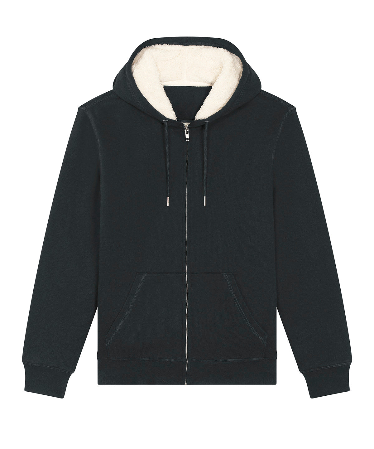 Tryck din logga på Hoodies från Stanley/Stella - Anpassa Stanley Stella - Hygger Sherpa Sweatshirt i färgen Svart för företag, föreningar och privatpersoner