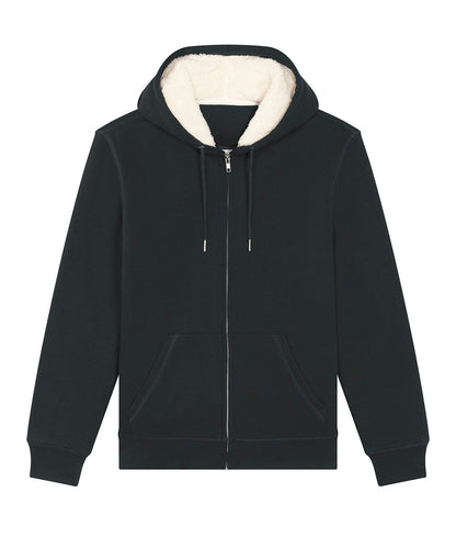 Tryck din logga på Hoodies från Stanley/Stella - Anpassa Stanley Stella - Hygger Sherpa Sweatshirt i färgen Svart för företag, föreningar och privatpersoner
