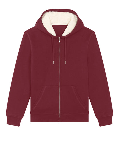 Tryck din logga på Hoodies från Stanley/Stella - Anpassa Stanley Stella - Hygger Sherpa Sweatshirt i färgen Burgundy för företag, föreningar och privatpersoner