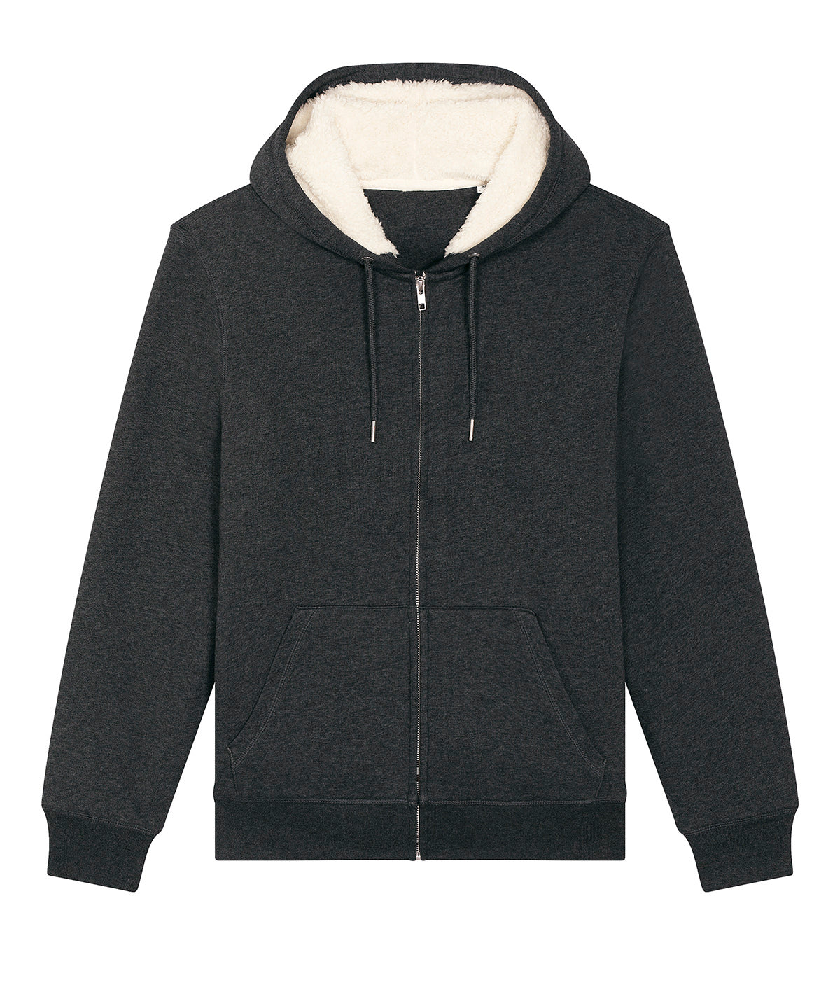 Tryck din logga på Hoodies från Stanley/Stella - Anpassa Stanley Stella - Hygger Sherpa Sweatshirt i färgen Mörkgrå för företag, föreningar och privatpersoner