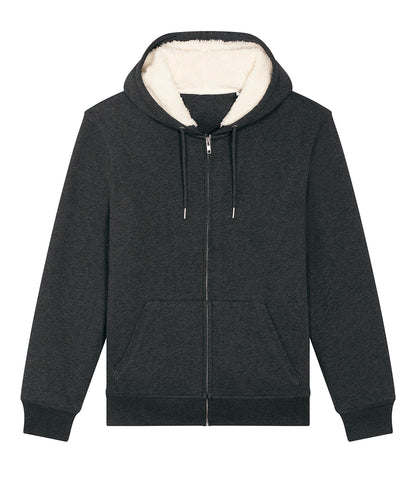 Tryck din logga på Hoodies från Stanley/Stella - Anpassa Stanley Stella - Hygger Sherpa Sweatshirt i färgen Mörkgrå för företag, föreningar och privatpersoner