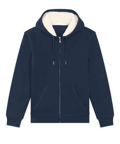 Tryck din logga på Hoodies från Stanley/Stella - Anpassa Stanley Stella - Hygger Sherpa Sweatshirt i färgen Marinblå för företag, föreningar och privatpersoner